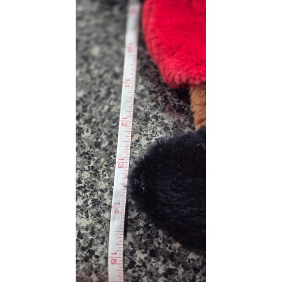 Vintage Christmas Stocking Reindeer Plush Hand Puppet Santas Best Brown - Picture 9 of 9